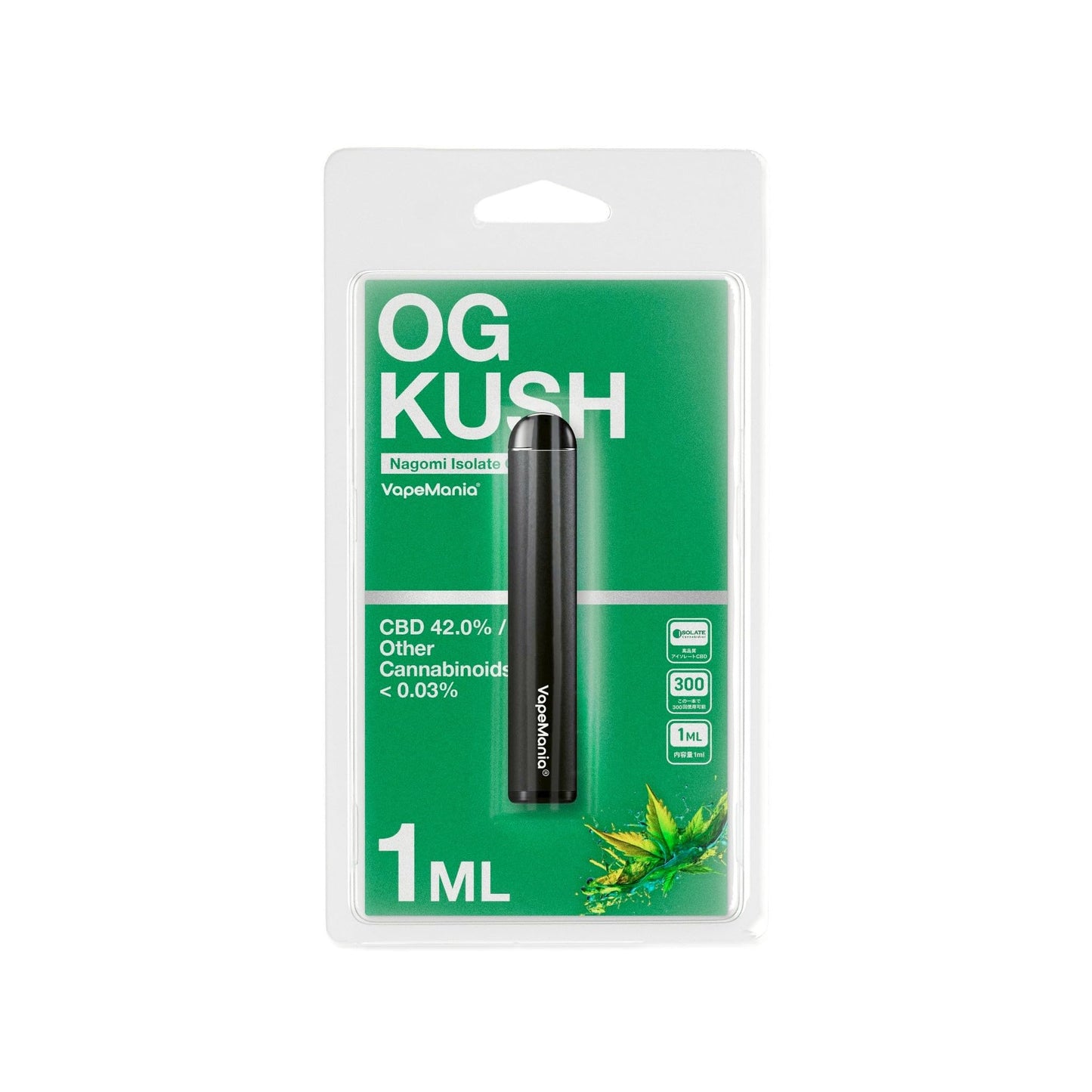 VapeMania
CBD ペン リキッド 使い切り 1ML Nagomi isolate cbd pen