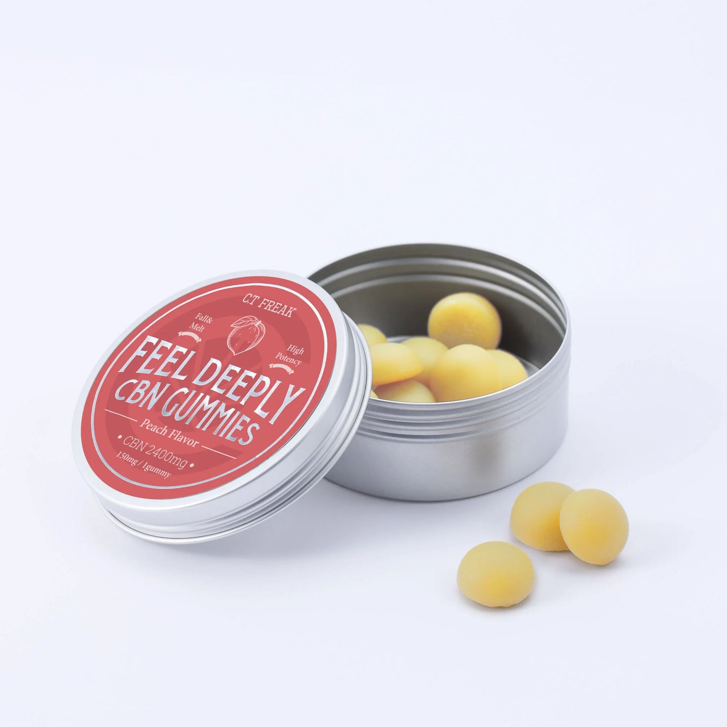 FEEL DEEPLY CBN GUMMIES Peach Flavor