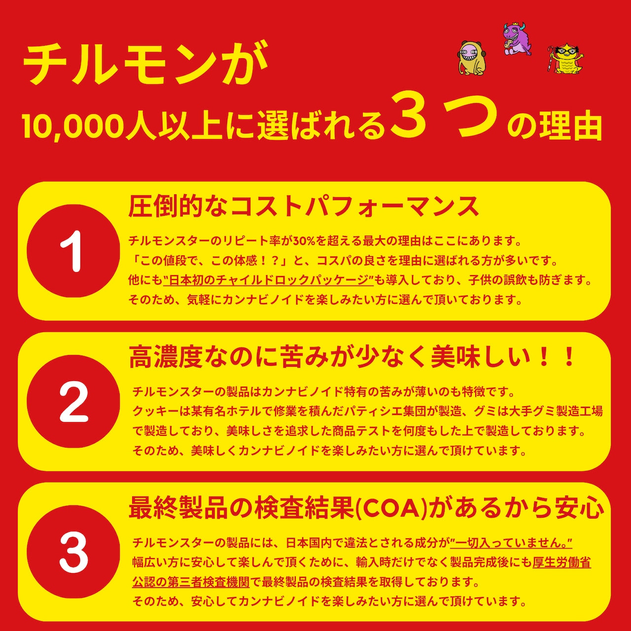 Chil Monsterモンスターグミ
CBN500mg（コ－ラ味） 5粒入