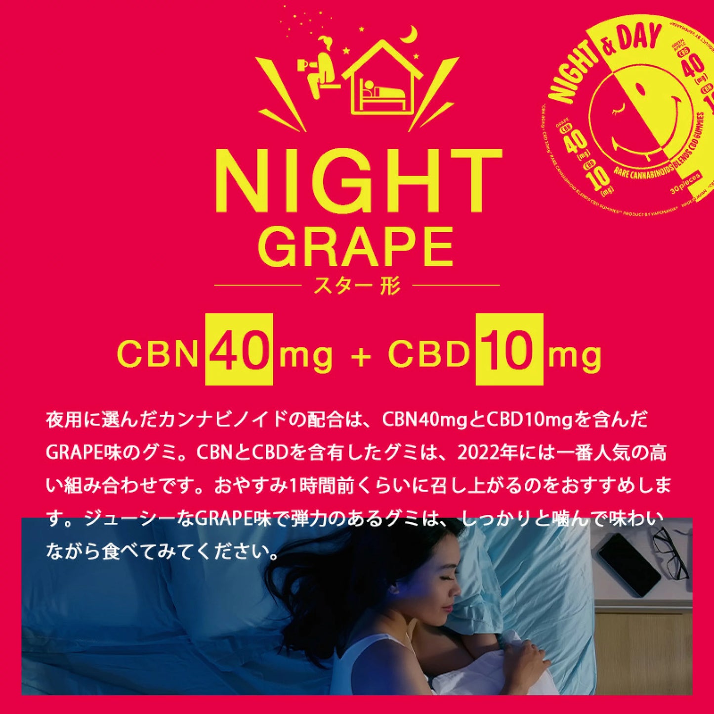 VapeMania NIGHT & DAY cbd グミ