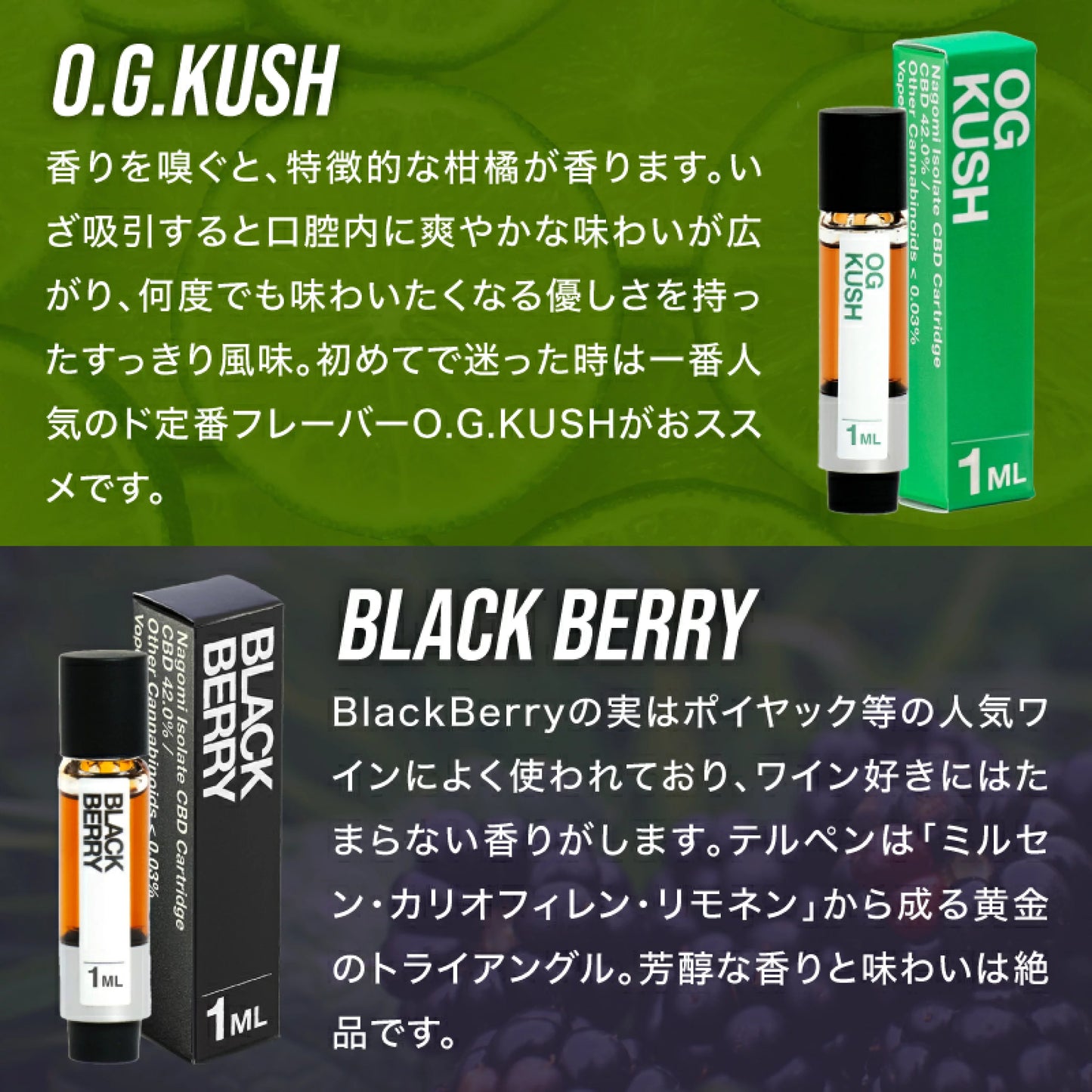VapeMania オリジナル CBDカートリッジ「和み -Nagomi- 」1ml
